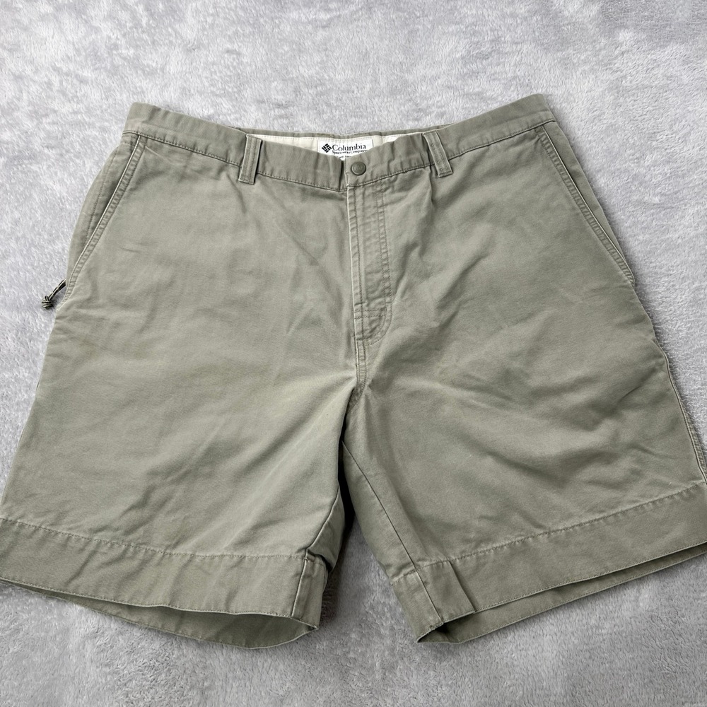 Columbia Canvas Utility Cargo Shorts 38 Green Men Gorpcore Hiking Workwear